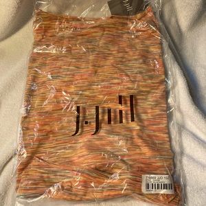 NWT J Jill infinity scarf salmon stripes